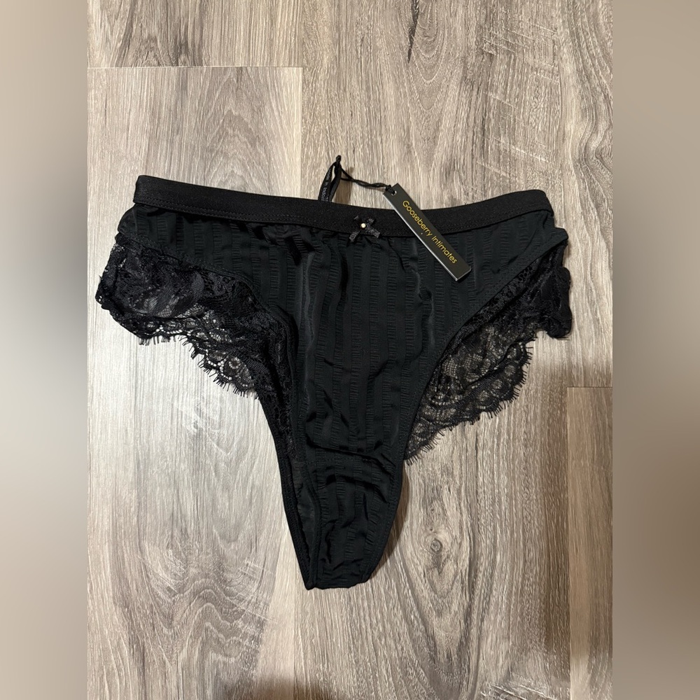 Gooseberry Intimates Black Lace Trim